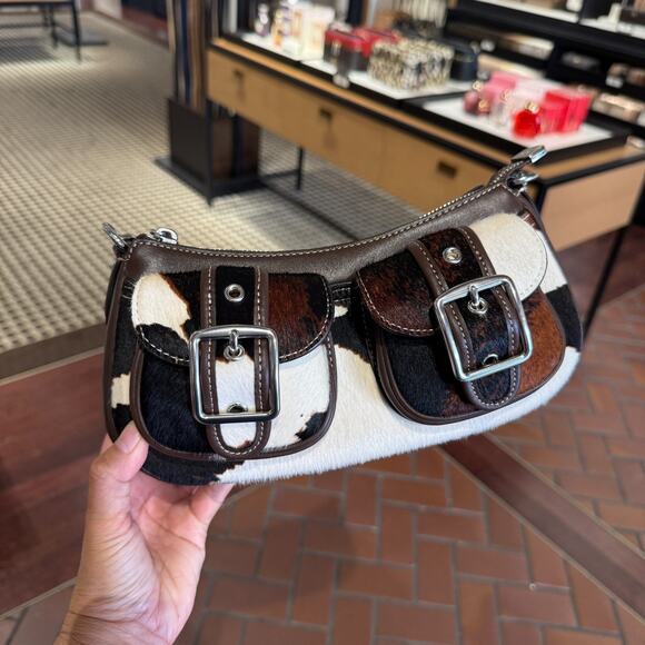 Coach Ashton Bag With Cow Print CCC83 cow printed haircalf/Sv/Cow Multi - Picture 3 of 14